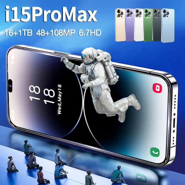New i15 Pro Max Smartphone 64MP HD16GB+1TB 5G Dual SIM  6.7inch Global Version unlocked