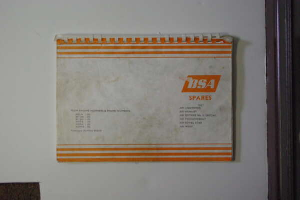 PUBLICATION: PARTSBOOK (USED ORIGINAL) - 1967 BSA
