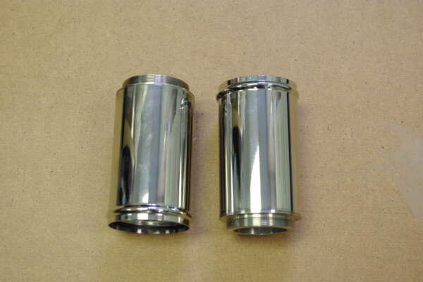 FORK SLIDER EXTENSIONS - STAINLESS - NORTON P11 (PR)
