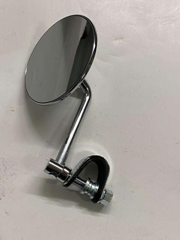 MIRROR 4" STEM - SHORT ARM - CLAMP-TO-BAR TYPE