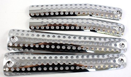 SET--EXHAUST HEATSHIELD SET (4-PC) -CHROME -COMMANDO "S" -(ADD CLIPS & SCREWS)-N