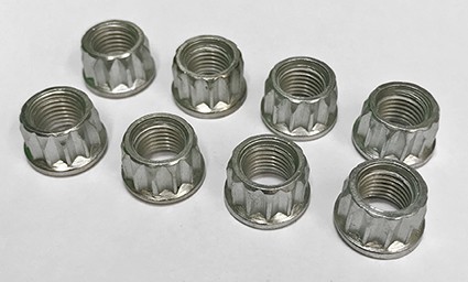 SET--BASE NUTS - (SET OF 8) - 1969-72 TRI 650