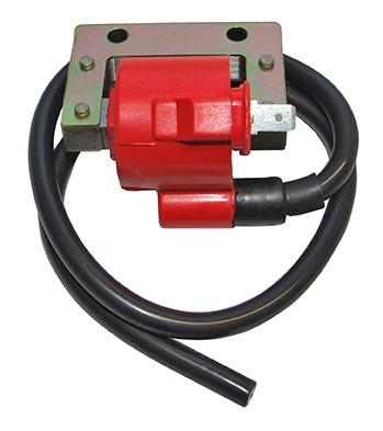 IGNITION COIL 6V & 12V w/PLUG WIRE - POINTS OR CDI