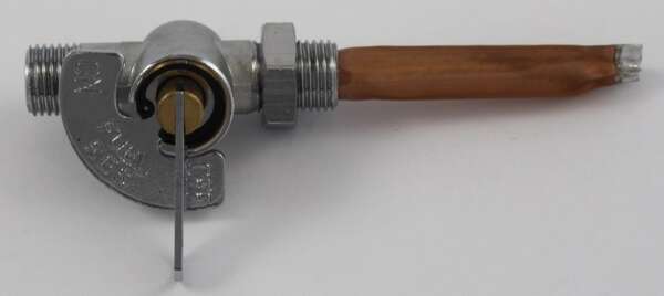 GASTAP 1/4" x 1/4" -RESERVE w/FILTER INDICATOR & VITON RUBBER SEAL -(FLAT LEVER)