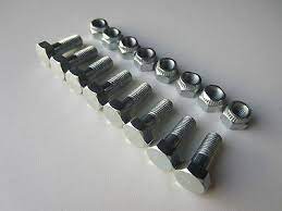 SET--BOLTS & NUTS - BRAKE DRUM TO HUB - TRI T100 T120 ETC