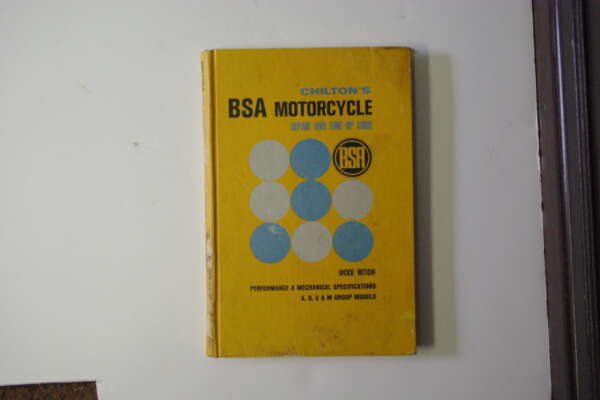 PUBLICATION: CHILTONS BSA SHOP MANUAL PUBLISHED 1973
