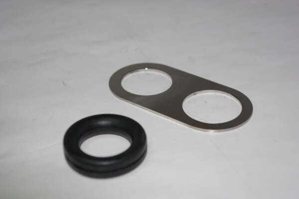 ASSEMBLY--BRACKET c/w GROMMET - FORK TOP CABLE-GUIDE - STAINLESS