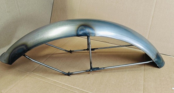 ASSEMBLY--FENDER ASSEMBLY - FRONT c/w WIRE STAY - BARE STEEL - 1971-72*