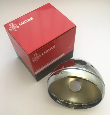 ASSEMBLY--HEADLAMP SHELL & RIM -1968-70 - GENUINE LUCAS - N