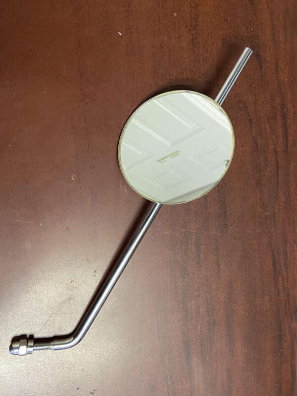 ASSEMBLY--MIRROR w/LOCKNUT 14" - CIRCULAR - 1970-ON BSA TRI (EA)