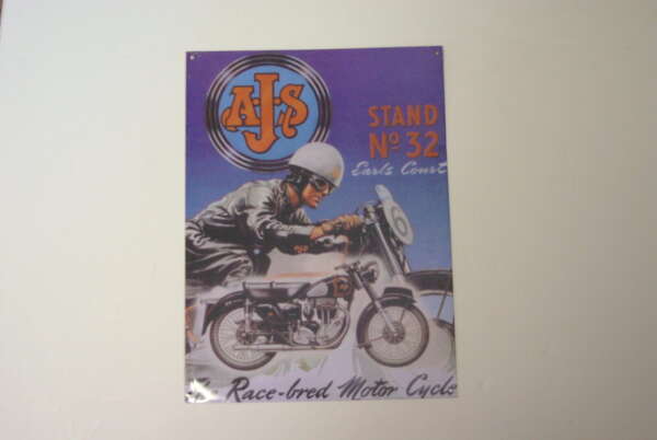 METAL SIGN- AJS 40 x 29mm