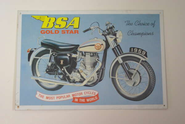 SIGNAGE - METAL SIGN - BSA GOLD STAR 40 x 29mm
