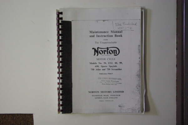 PUBLICATION: WORKSHOP MANUAL - 1960-68 NORTON HEAVY-WEIGHT - ALL MODELS - COPY