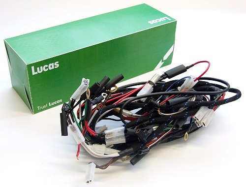 WIRING HARNESS - HEADLAMP - CLOTH-COVERED - 71-73 TRI T120 TR6 70-72 BSA A50 A65