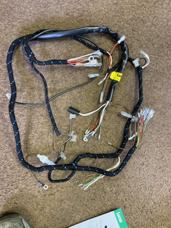 WIRING HARNESS - MAIN - CLOTH-COVERED - 1969-70 BSA A50 A65