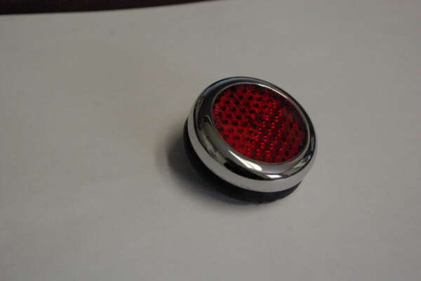 REFLECTOR - RED/CHROME TRIM (DELUXE) - GENUINE - EARLY COMMANDO