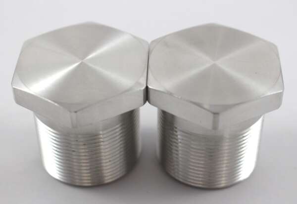CAPS - FORK CAPS - POLISHED ALUMINUM - COMMANDO (PR)