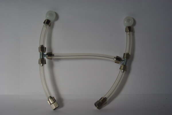 GASLINE ASSEMBLY - H-TYPE w/2 BANJOS - EARLY CROSSOVER TYPE GASLINE ASSEMBLY