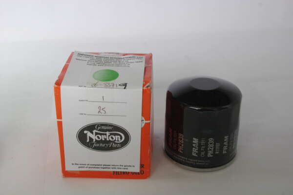 OIL FILTER - BLACK SPIN-ON TYPE - GENUINE - NORTON COMMANDO