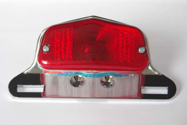 ASSY--TAILLIGHT c/w RUBBER GASKET - RED LENS w/CHROME MOUNTING BRACKET