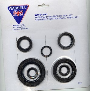 KIT--OILSEALS - ENGINE AND GEARBOX 4-SPEED - TRI MOTOR - TRI T120 TR6 650cc - N