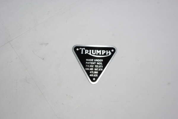 PATENT PLATE w/CLASSIC TRI LOGO - TIMINGCOVER - UNIT CONSTRUCTION TRI TWINS - N