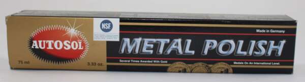 POLISH -AUTOSOL CLEANER -CHROME ALUMINIUM BRASS COPPER STAINLESS -GERMANY 75ML