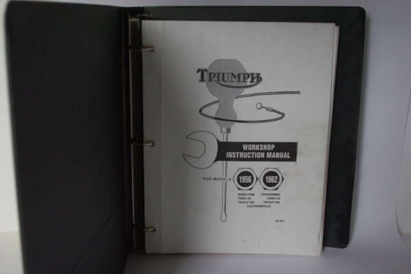 SOLD OUT - PUBLICATION: WORKSHOP MANUAL - 1956-62 TRI PRE-UNIT TWINS - COPY