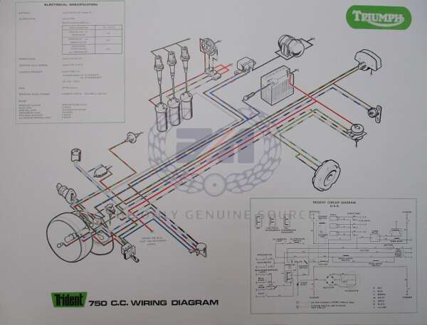 WALLCHART - WIRING DIAGRAM - T150V -LAMINATED