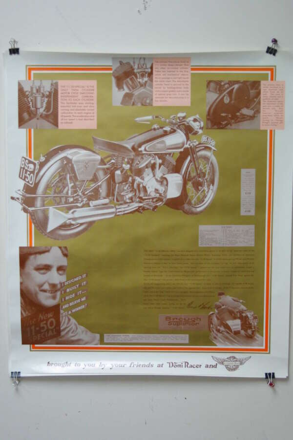 SOLD OUT - PUBLICATION: POSTER - BROUGH SUPERIOR