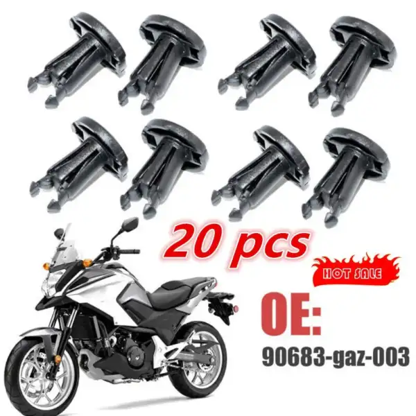 20pcs Motorcycle Scooter Screw Rivets Clips Accessories 90683-gaz-003 For Honda Motorcycle Nc 700k Princess Joy 100 Jiaying 125